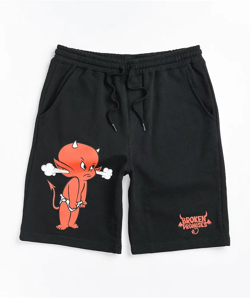 Broken Promises x Hot Stuff Hey Black Sweat Shorts | MainPlace Mall