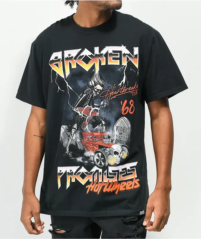 値下げ‼️ホットウィール Convention 2019 Tshirt Broken Promises x Hot Wheels Tour Black T-Shirt at Mall of