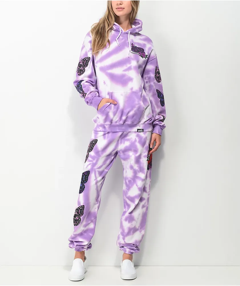 Purple tie dye sweatpants 2025