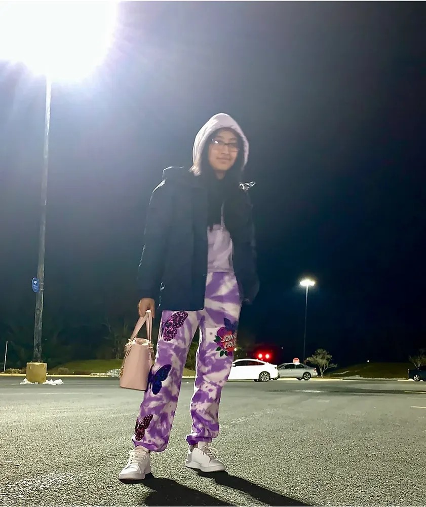 Purple tie dye discount sweatsuit