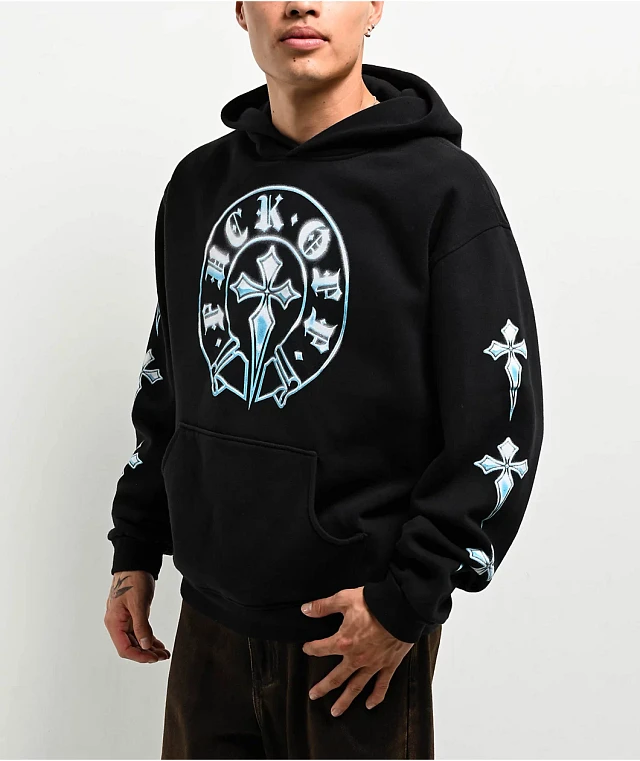 Brooklyn Projects Chrome Black Hoodie | Liberty Center
