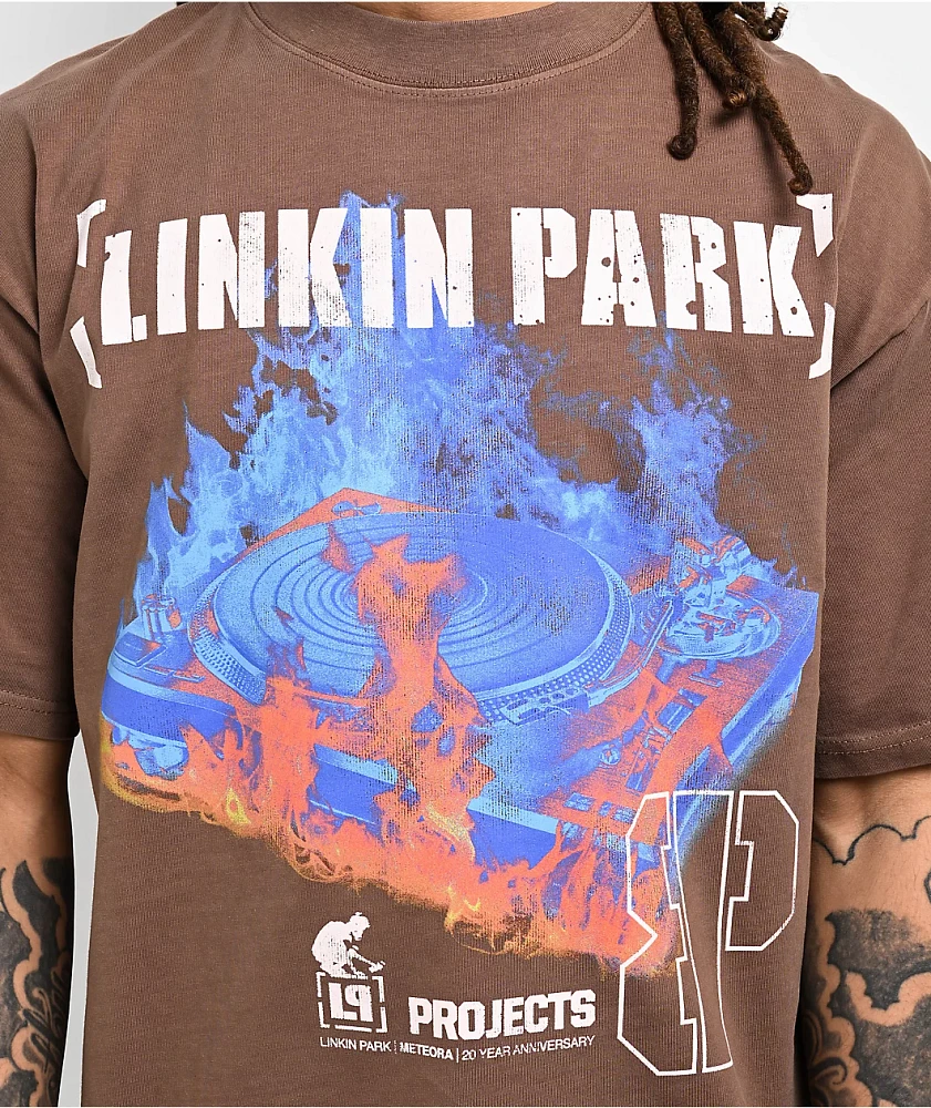 Brooklyn Projects x Linkin Park Thermal Brown T-Shirt | Liberty Center