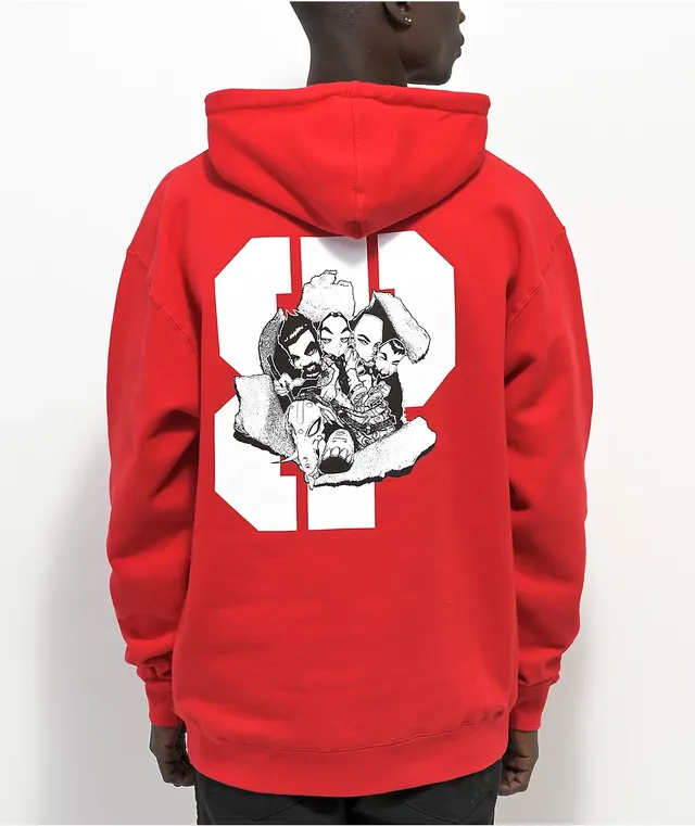 Brooklyn Projects x System Of A Down Crew Red Hoodie