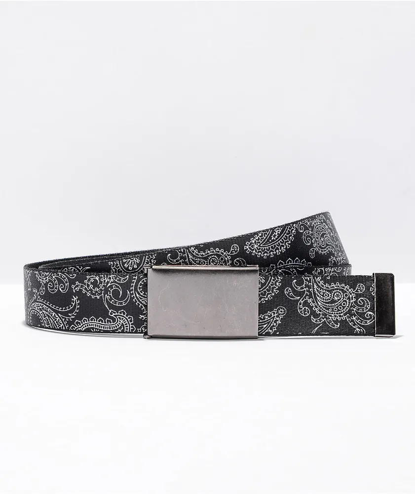 Buckle Down Paisley Black Web Belt CoolSprings Galleria
