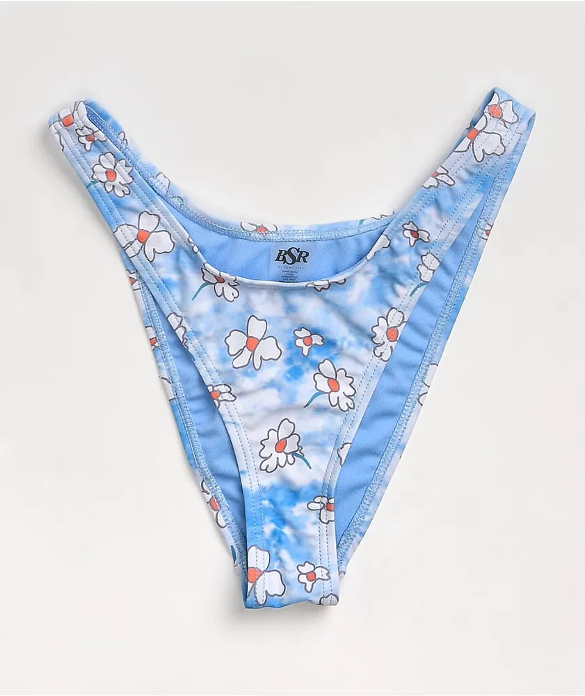 By Samii Ryan Felt Cute Blue Tie Dye High Leg Bikini Bottom | Hamilton ...