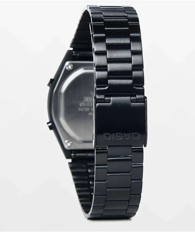 Plain black digital watch deals