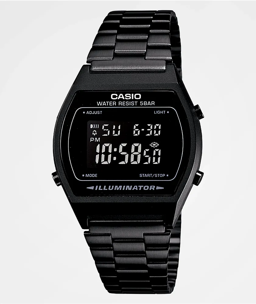 Plain black digital watch best sale