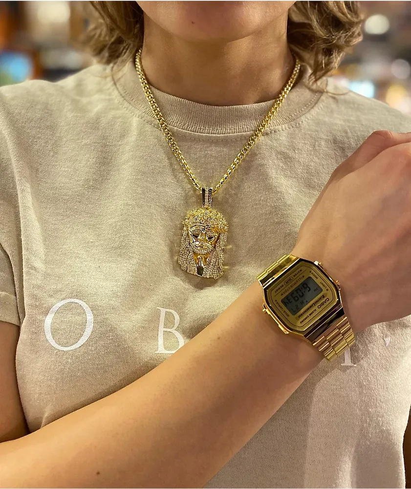 Casio full gold watch new arrivals