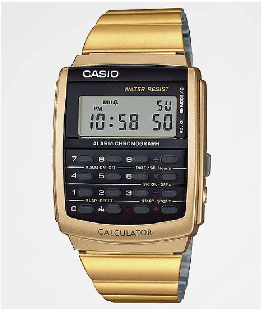Casio Vintage Calculator Gold Watch CoolSprings Galleria