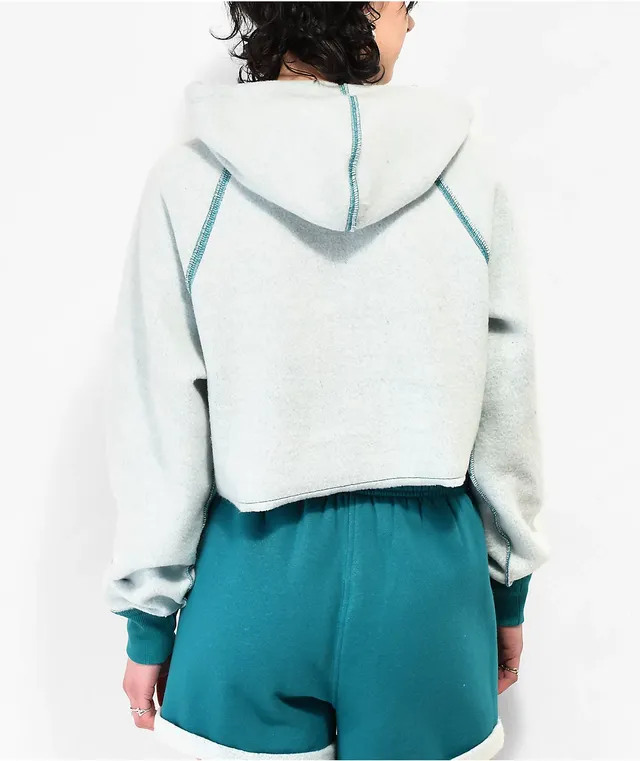 Champion Classic Reverse Weeve Crop Green Hoodie Pueblo Mall