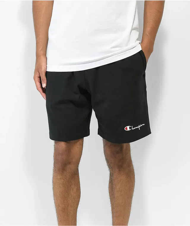 Black champion sweat shorts cheap
