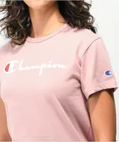 Champion heritage sale tee pink