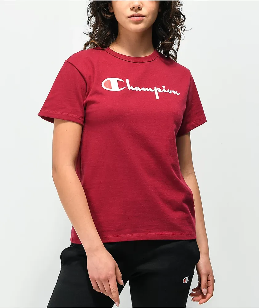 Red champion clearance shirt women