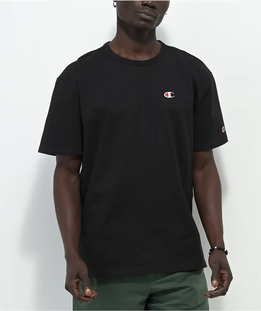 Champion Heritage Embroidered Black T-Shirt | CoolSprings Galleria