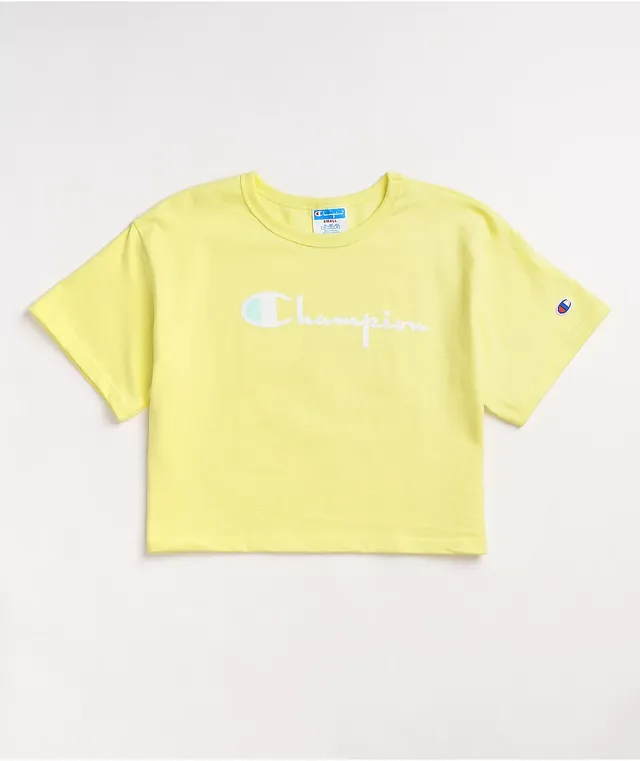 Yellow champion 2025 crop top