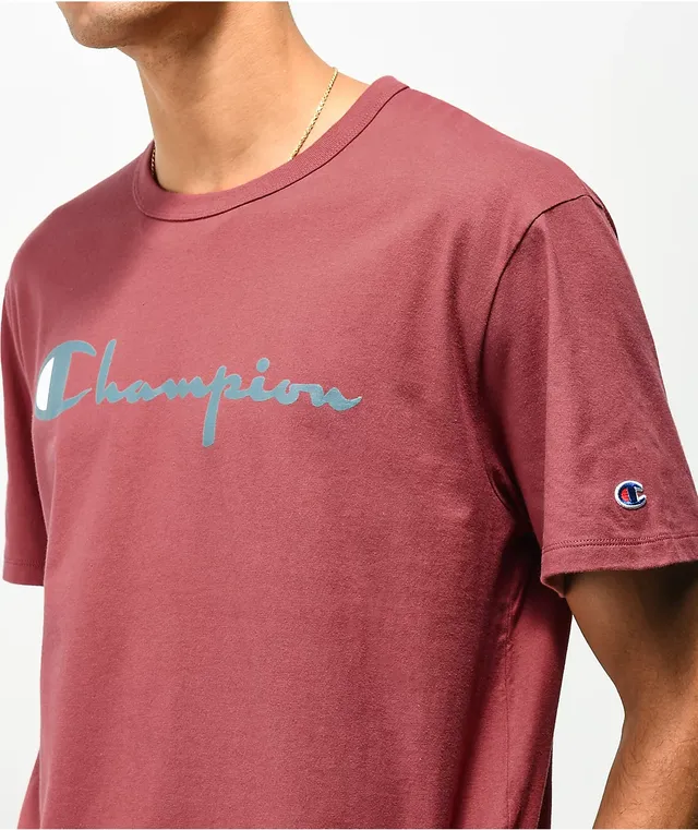 Champion Heritage Script Brick Red T Shirt CoolSprings Galleria
