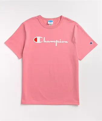 Champion t shirt kids pink best sale