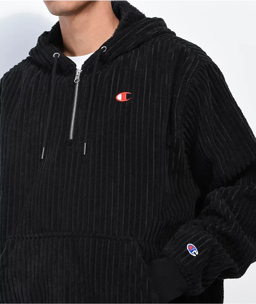 Champion Hi Pile Black Corduroy Fleece Hoodie Mall of America