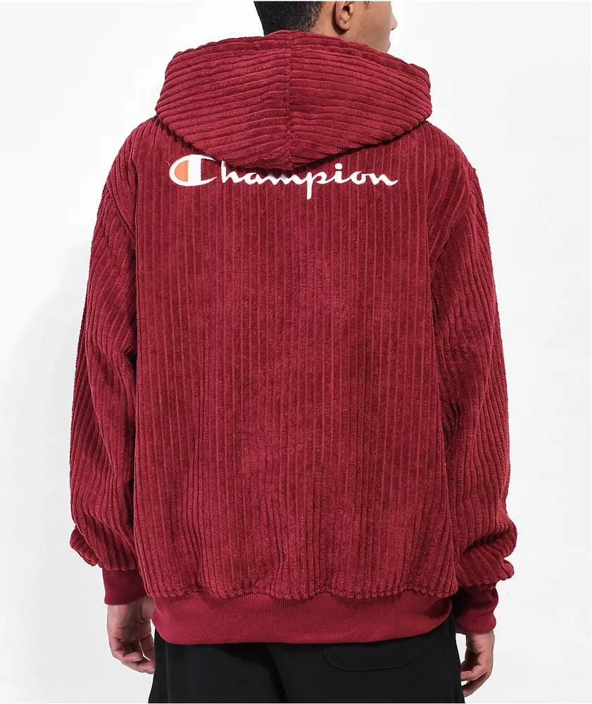 Red champion hoodie hot sale mens