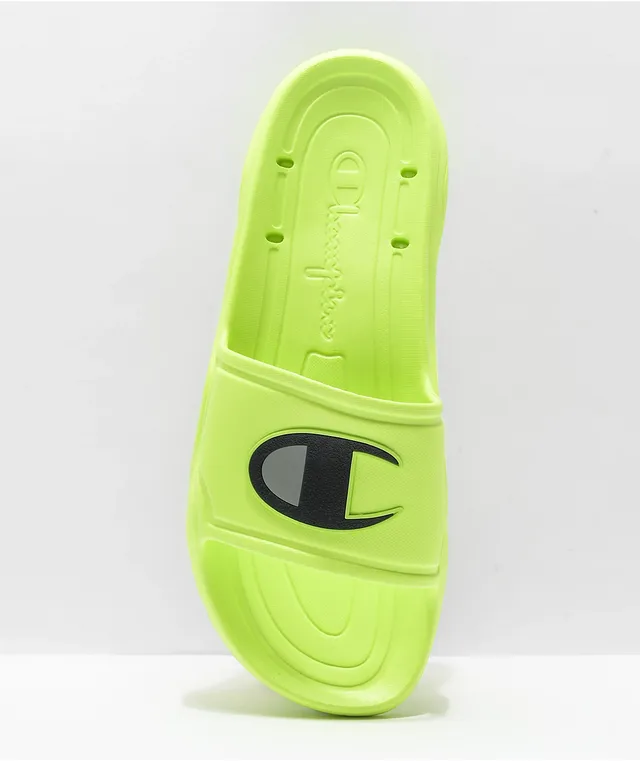 Lime green champion new arrivals slides