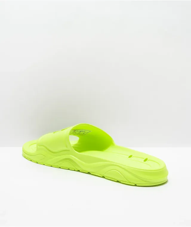 Lime green best sale champion slides