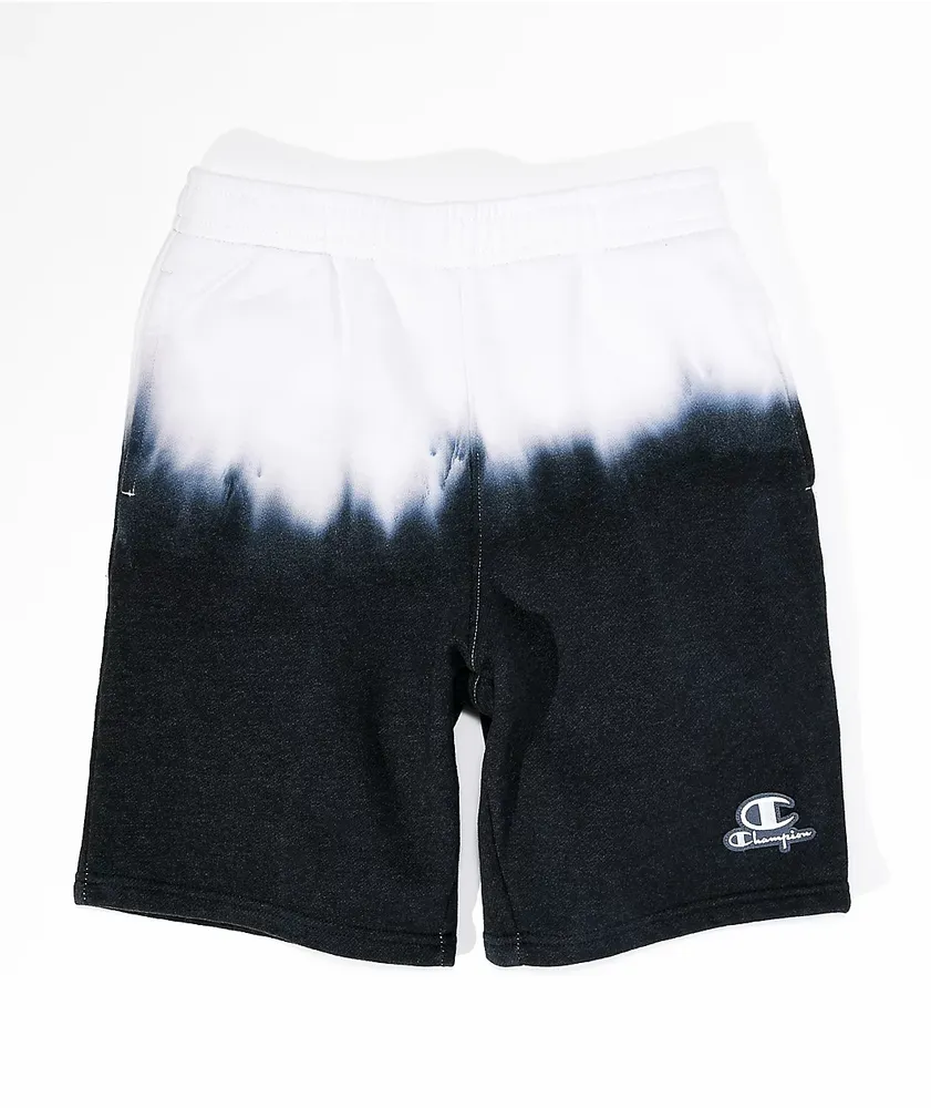 Black and white champion shorts discount