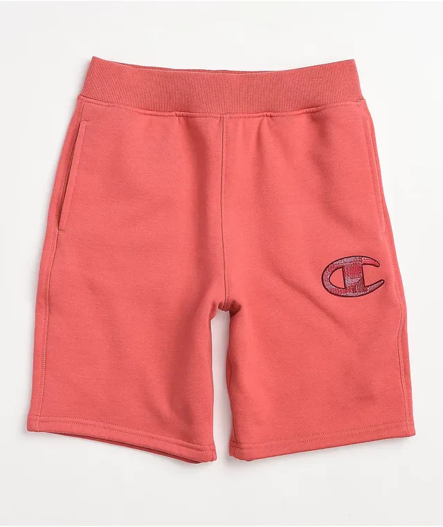 Red champion sweat shorts clearance