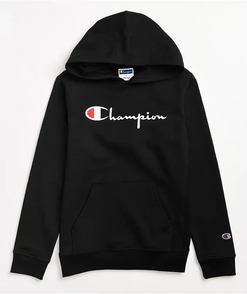 Champion Kids Vintage Black Hoodie Willowbrook Shopping Centre