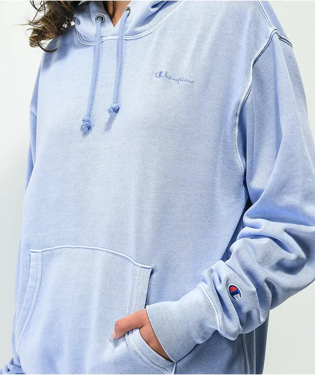 Champion Lightweight Charm Blue Mineral Wash Hoodie Hamilton Place
