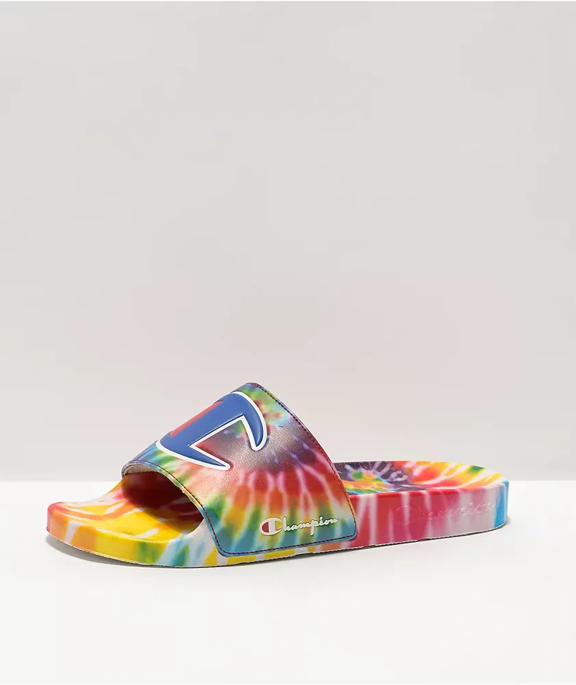 Rainbow tie dye sandals on sale