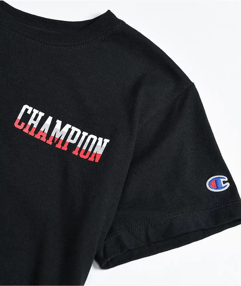 Champion Original Left Logo Black T Shirt Mall of America