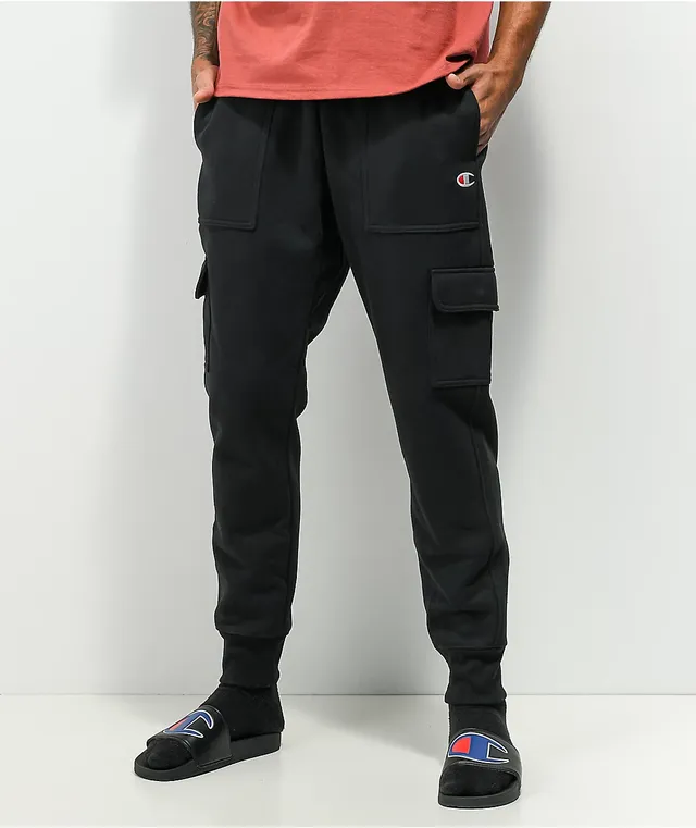 Champion Reverse Weave Black Cargo Sweatpants CoolSprings Galleria