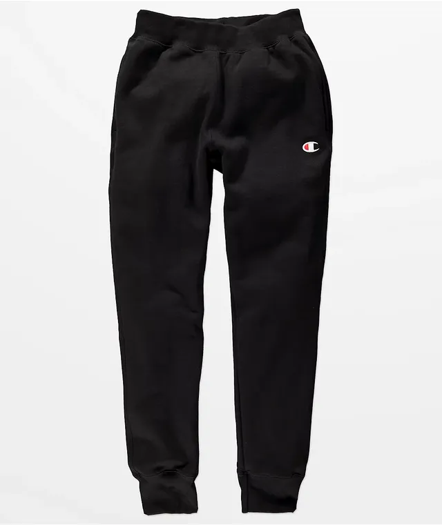Champion black joggers deals