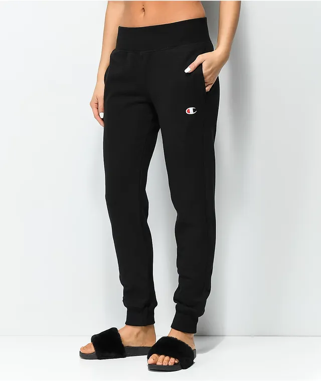 Champion reverse weave black jogger sweatpants womens top