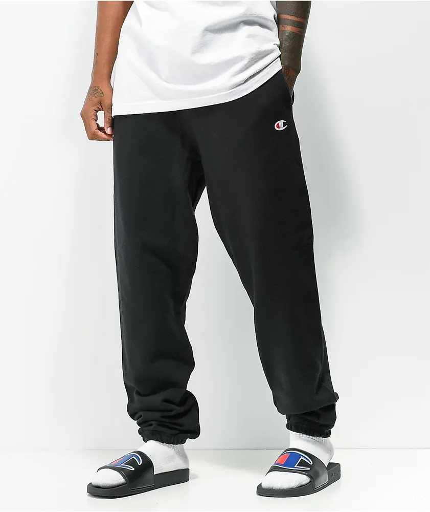 Champion black sweats deals