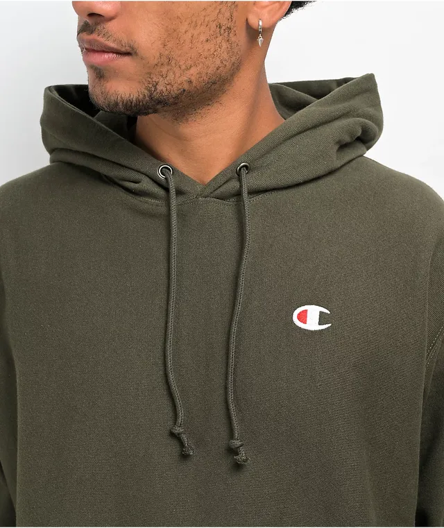 Olive green hotsell champion sweater