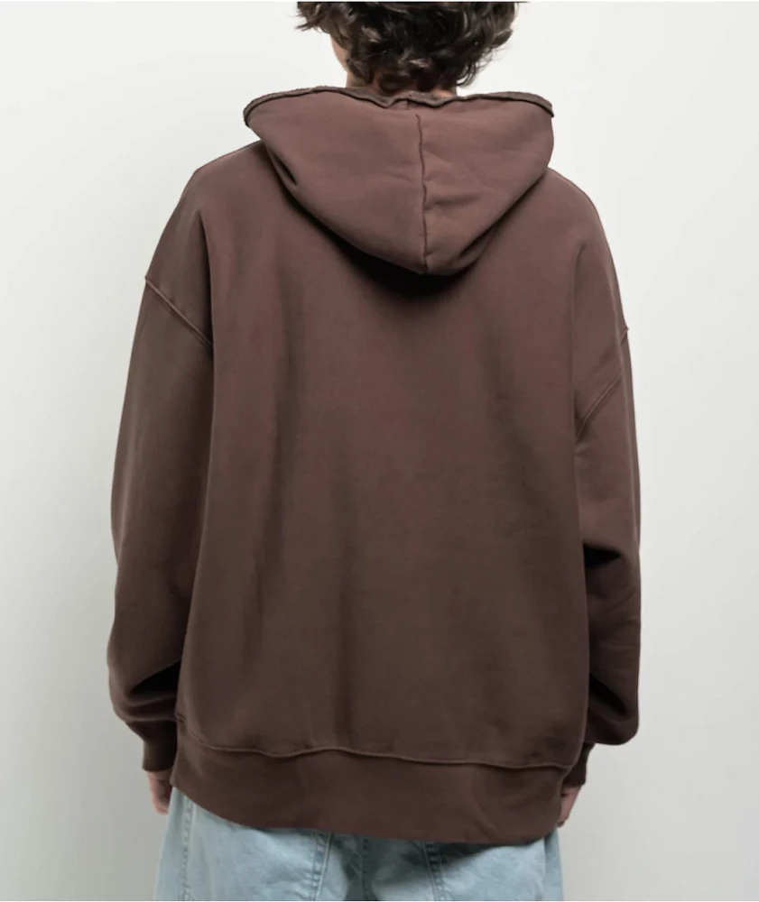 Champion Reverse Weave Crossover Warm Chocolate Brown Vintage Dye
