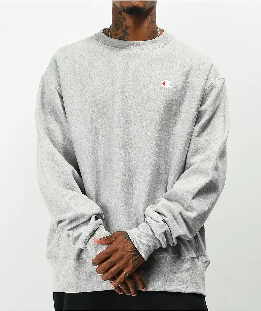 Champion Reverse Weave Grey Crewneck Sweatshirt | CoolSprings Galleria