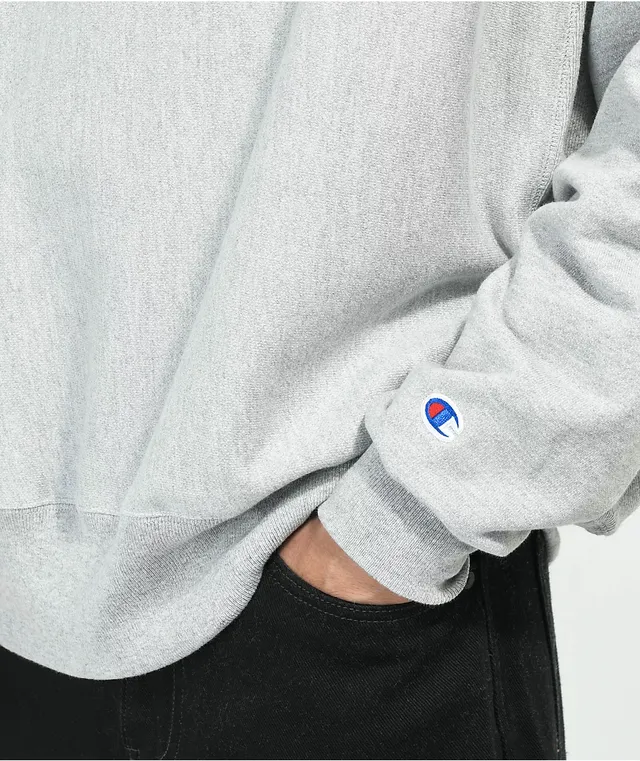 Champion grey crewneck sweatshirt cheap