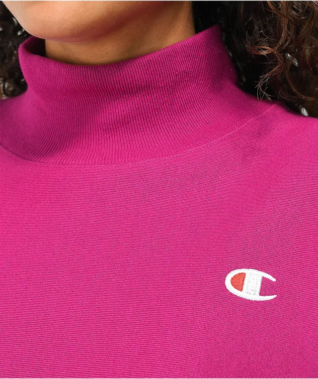 Champion mock neck cropped sweatshirt new arrivals