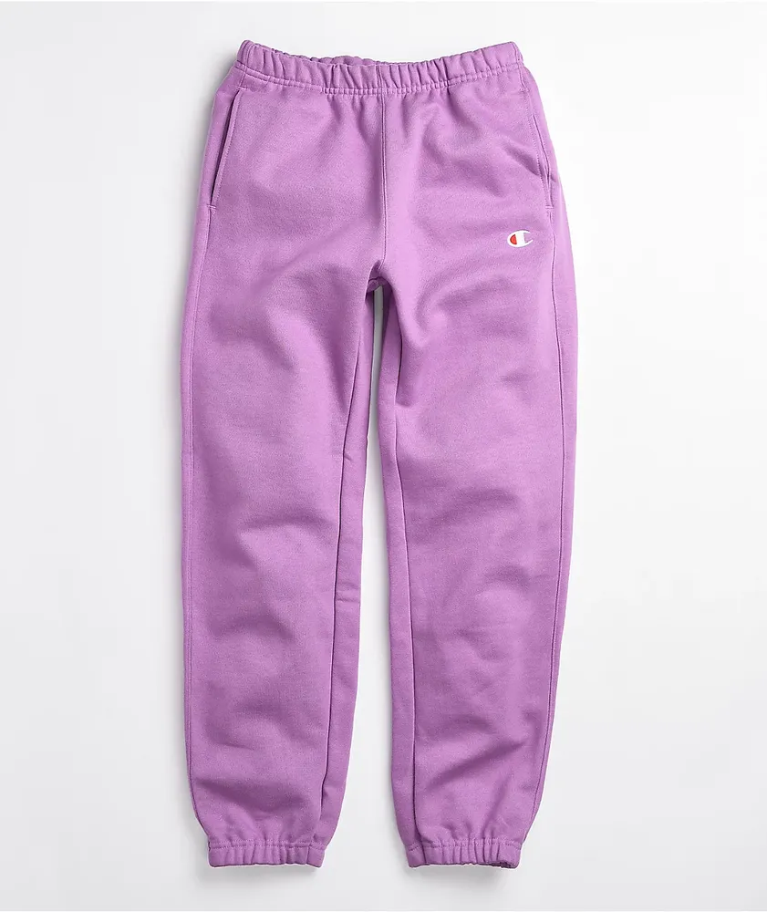 Champion purple sweatpants discount