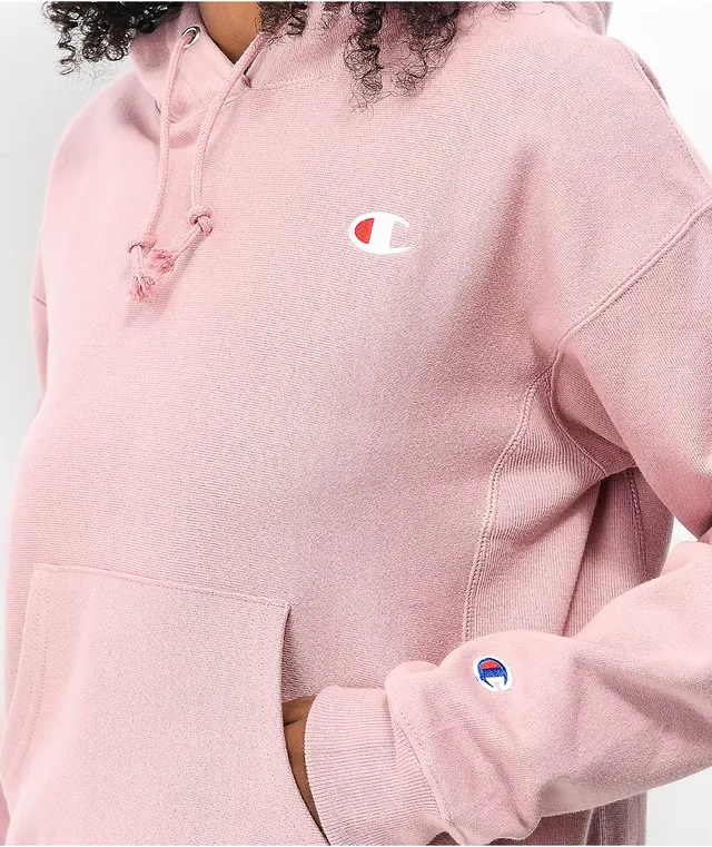 Baby pink hoodie champion online
