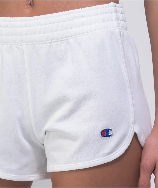 Champion reverse best sale weave white shorts