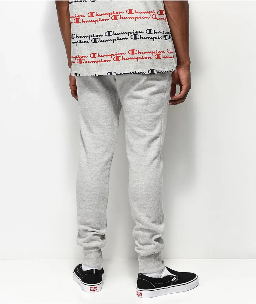 Champion Reverse Weave Small Logo Oxford Grey Sweatpants