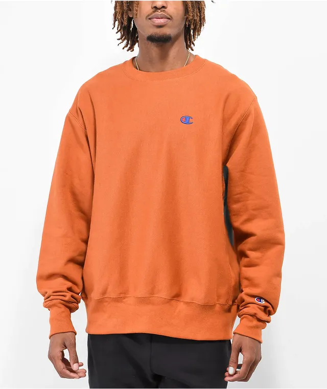 Orange crewneck sweatshirt hot sale