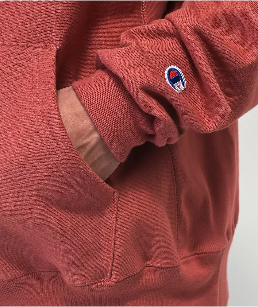 Red champion hoodie medium best sale