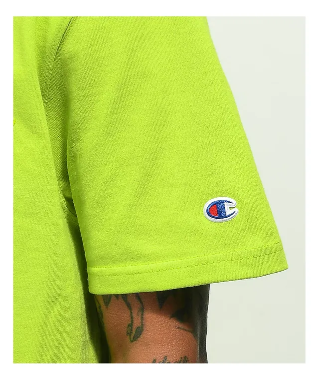 Lime green store champion shirt