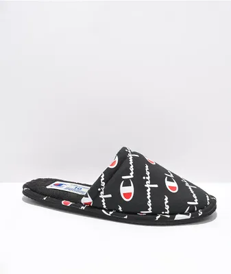 Champion slippers black hotsell