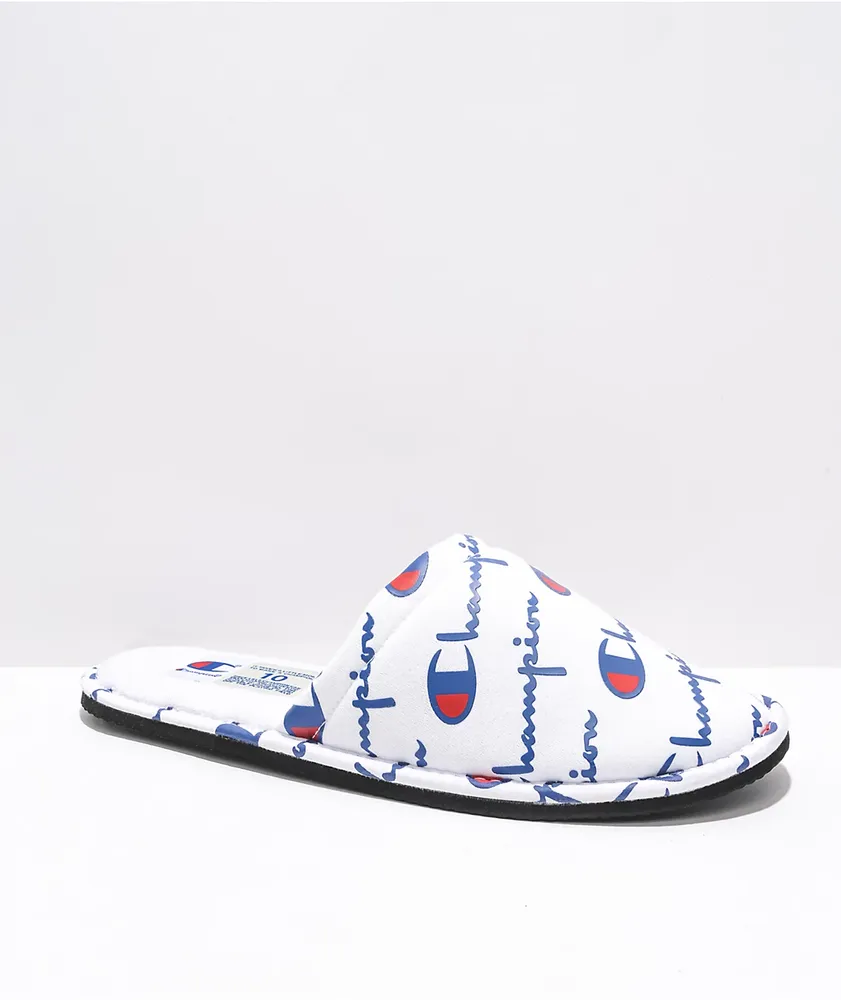 Champion best sale white slippers
