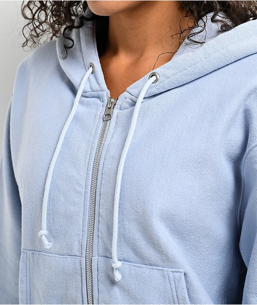 Champion Stadium Reverse Weave Pewter Blue Zip Hoodie | Liberty Center